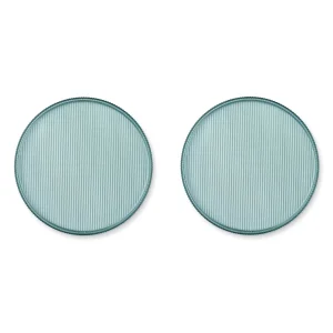 Lot de 2 assiettes cannelées Johs – sea blue