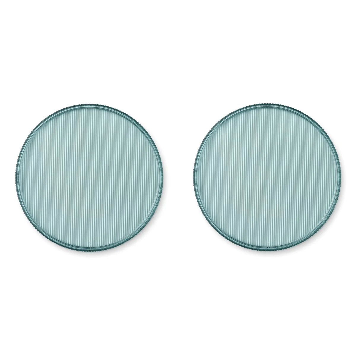 Lot de 2 assiettes cannelées Johs – sea blue