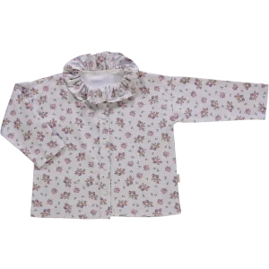 Blouse Colchique Fleuri Rose Gris