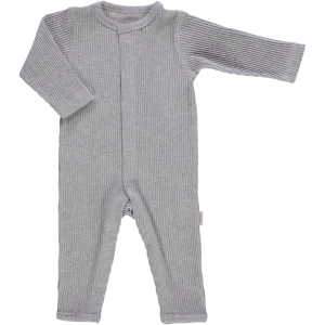 Pyjama Airelle Côtelé Gris Clair Chiné