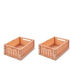 Lot de 2 caisses de rangement Weston Medium Tuscany Rose