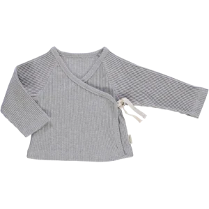 Cache-coeur Crocus Côtelé Gris Clair Chiné