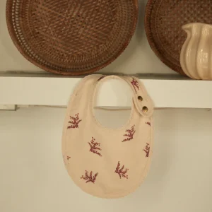 Bavoir Bébé Bruyère bois de rose
