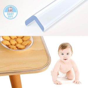 Bande de Protection de Table Transparent (6,1m) – Protecteur pour bebes et enfants contre chutes et collisions sur la table ou mobilier. 1 Rouleaux Adhésif Fournit