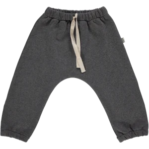 Pantalon Cannelle Molleton Gris Anthracite