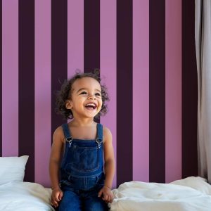Papier peint rayures Prune – Violet