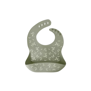 Bavoir en silicone imprimé feuillage