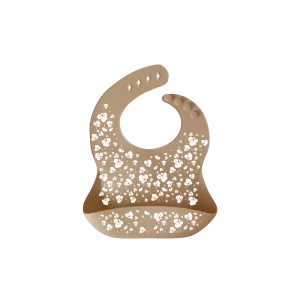 Bavoir en silicone imprimé pois de senteur