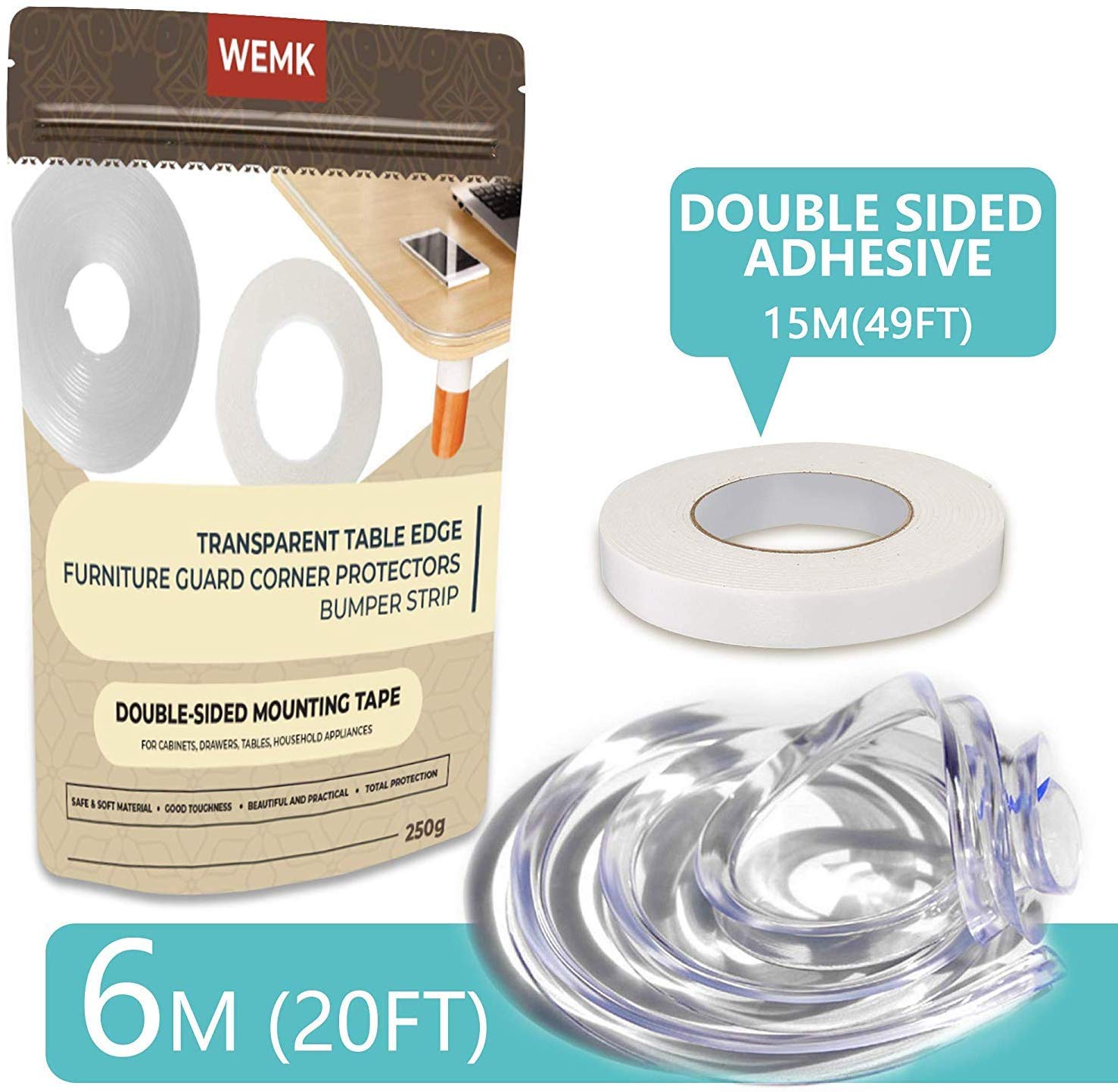 Protection bords de table ou meuble Bébé. Bande 6m Plus Large, Plus Epais. Sécurité pour votre Bébé ! – Image 2