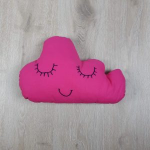 Coussin forme nuage rose