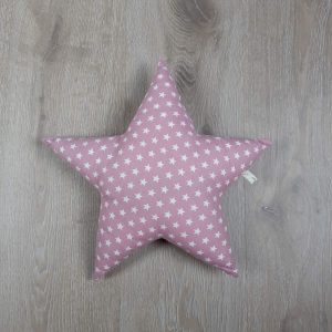Coussin, rose étoiles