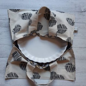 Sac à tarte en coton motif feuilles