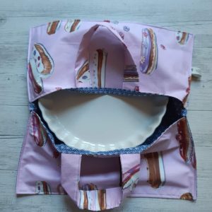 Sac à tarte, coton enduit motifs gâteaux