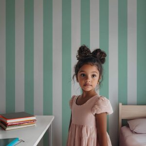 Papier peint rayures Ariel – Turquoise