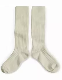 Chaussettes hautes à côtes – Doux agneau