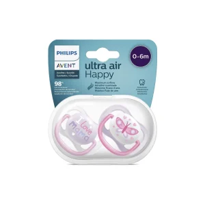 AVENT 2 SUCETTES MAMAN PAPILLON 0-6M SCF080/02