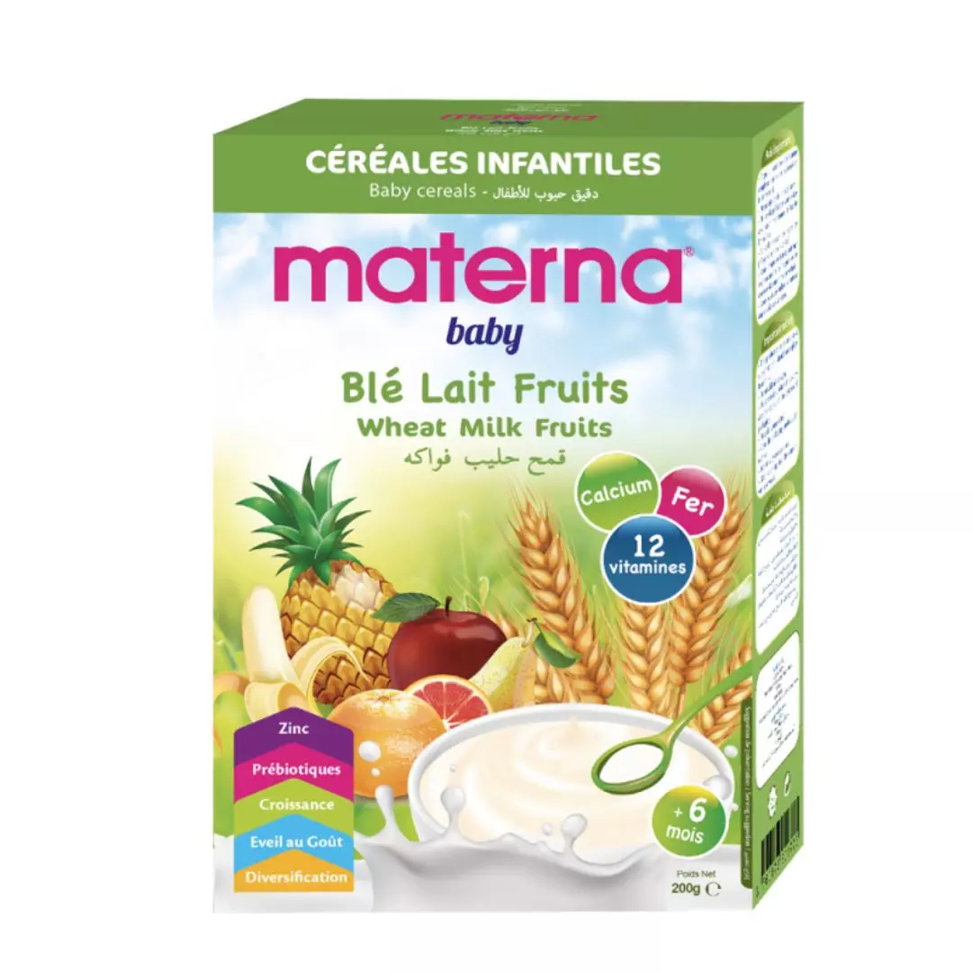 materna farine ble lait 5 ruits 200g