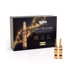 isdin flavo-c melatonin serum reparateur nuit 30 ampoules de 2ml