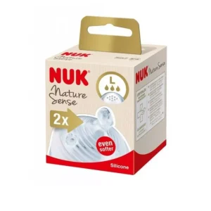 agrandir nuk tétine nature sense 6-18m 2 pcs