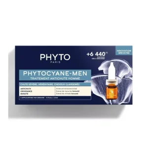 phyto phytocyane men traitement antichute homme 12x 3.5ml