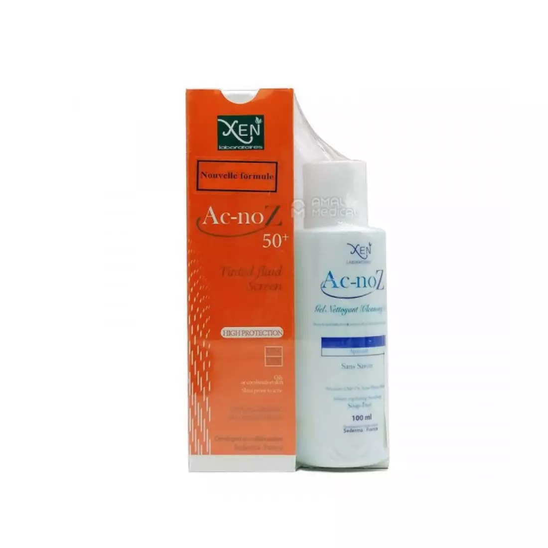 xen ac-noz ecran teinte spf50+ + ac-noz gel 100 ml offert