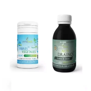 young health pack acti drainol 300ml + fibres vegetales 60g
