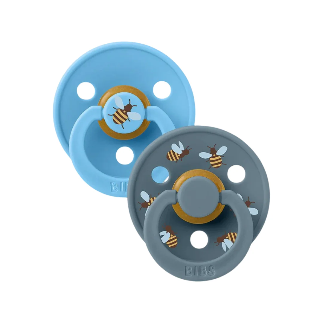 BIBS 02 SUCETTES NATURAL RUBBER BUMBLEBEE LATEX SIZE 1 0M+