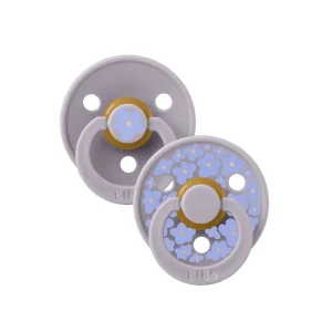 BIBS 02 SUCETTES NATURAL RUBBER JASMINE FOSSIL GREY MIX SIZE 2