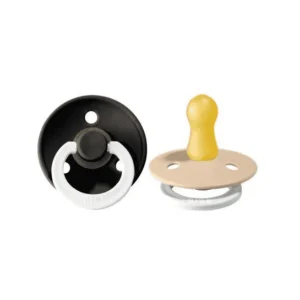 BIBS 02 SUCETTES PACIFIER BLACK GLOW VANILIA GLOW SIZE 1