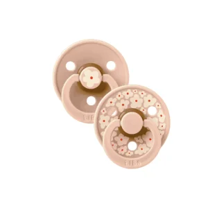 BIBS 2 SUCETTES COLOUR NATURAL RUBBER JASMINE BLUSH MIX SIZE 1