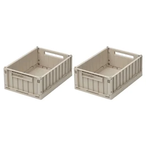 Lot de 2 caisses de rangement Small Weston Sandy
