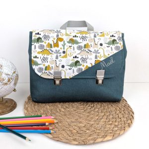 Cartable Maternelle Personnalisé > Dinosaures | Fermoir <