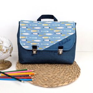 Cartable Maternelle Personnalisé > Poissons | Fermoir <
