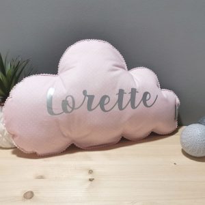 Coussin Nuage Personnalisé Rose Pâle