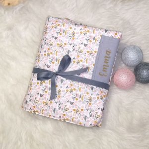 Couverture Personnalisée Bébé Floral