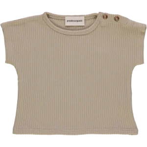 T-shirt Digital Côtelé Olive Gray