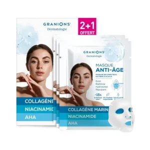 Granions Dermatologie Masque Anti-Âge x 2 + 1 Offert