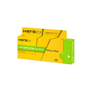 HERBEX VITAMINE C+CU 150MG/90UG 10 COMPRIMES