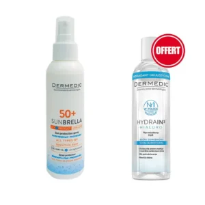dermedic sunbrella spray  spf50+ 150ml+eau micellaire 200ml (offerte)