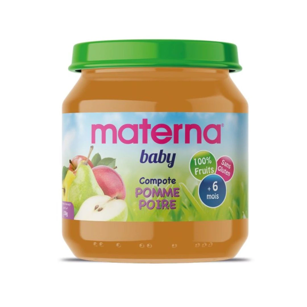 materna compote pomme poire 130g