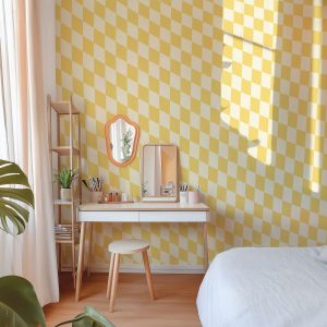 Papier peint Damiers Wavy