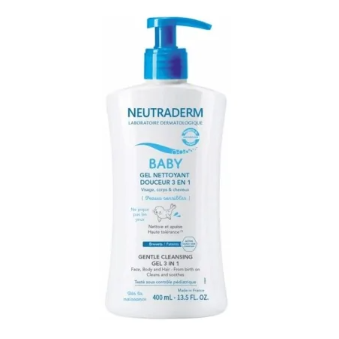 Neutraderm baby gel nettoyant douceur 3 en 1 400ml