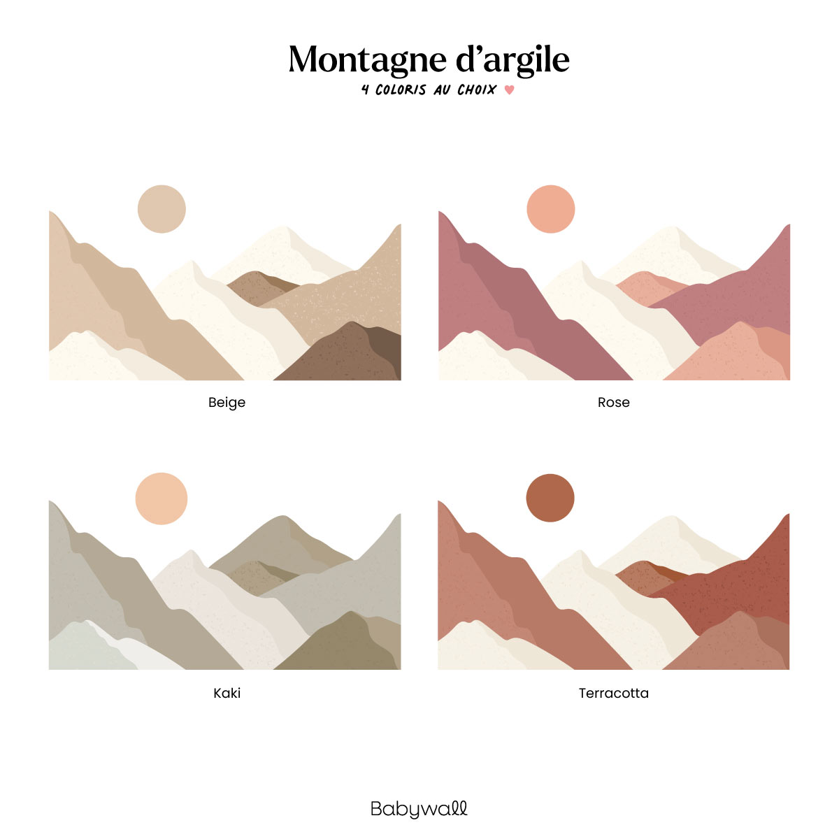 Papier peint Montagne d’argile pour enfant – Image 5