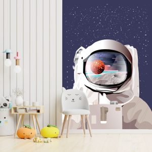 Papier Peint portrait astronaute pour enfant
