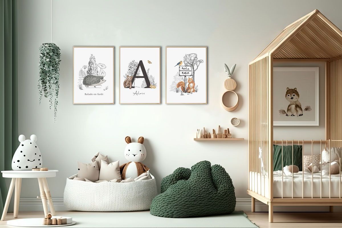 Lot de 3 affiches thème forêt pour enfant – Image 5