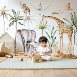 Papier peint savane – Terre des Lions