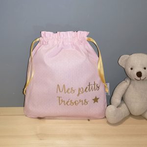 Pochon Rose Clair Personnalisable