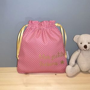 Pochon Bébé Personnalisable >.Rose Intense <