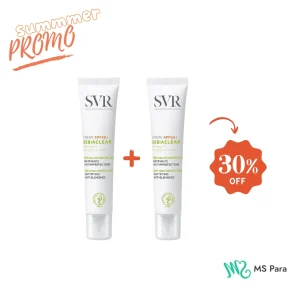 SVR Creme sebiaclear spf50+ 50ml – 30% sur 2eme