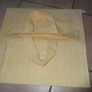 Sac à tarte 100 % coton jaune